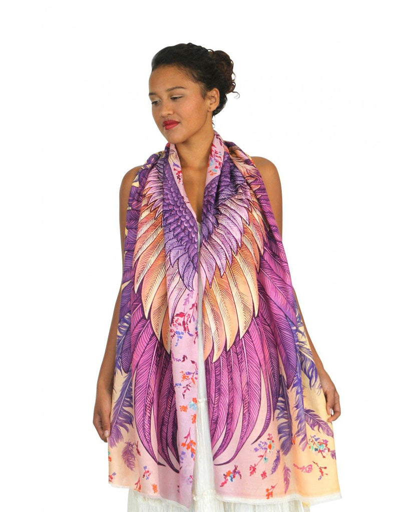 Angels, gift ideas, angel design, angel wing design, hand painted clothing, hand painted scarf