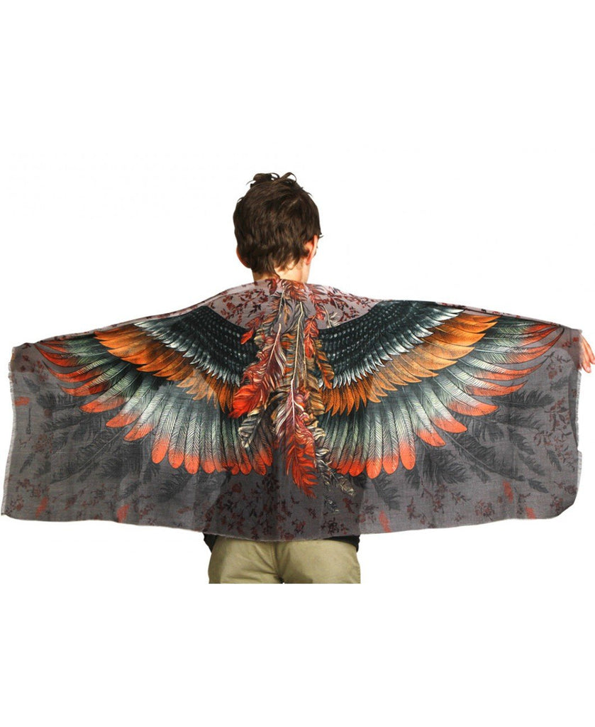 bird wings print scarf, angel wings print scarf, feather print scarf, Shovava scarf,